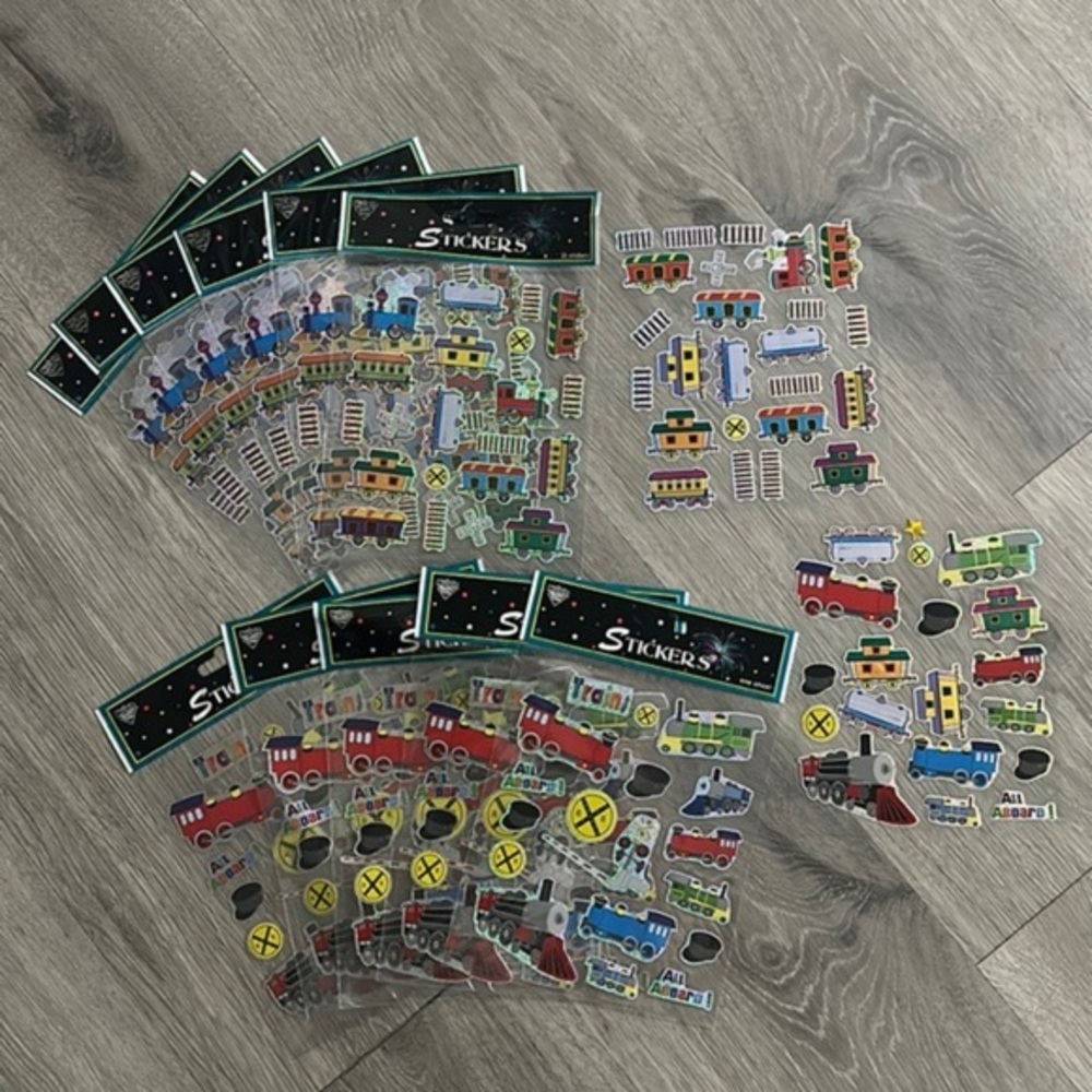 Train Stickers Rail Road Arts & Crafts Boy Toy Sticker School Scrapbook Railroad
